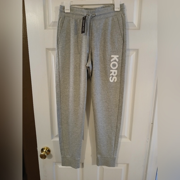 NWT Michael Kors Gray Sweatpant Joggers - Picture 1 of 7